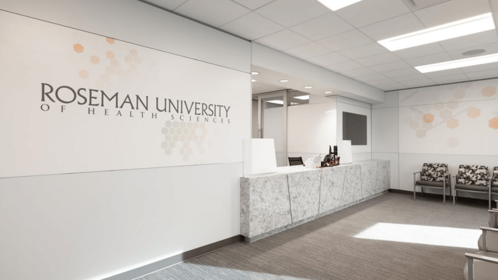 Roseman School of Dentistry reception area
