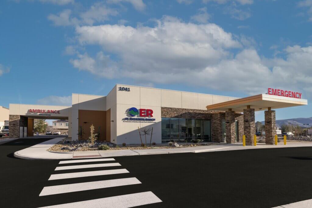 Damonte Ranch Emergency Room ER Exterior built by SR Construction